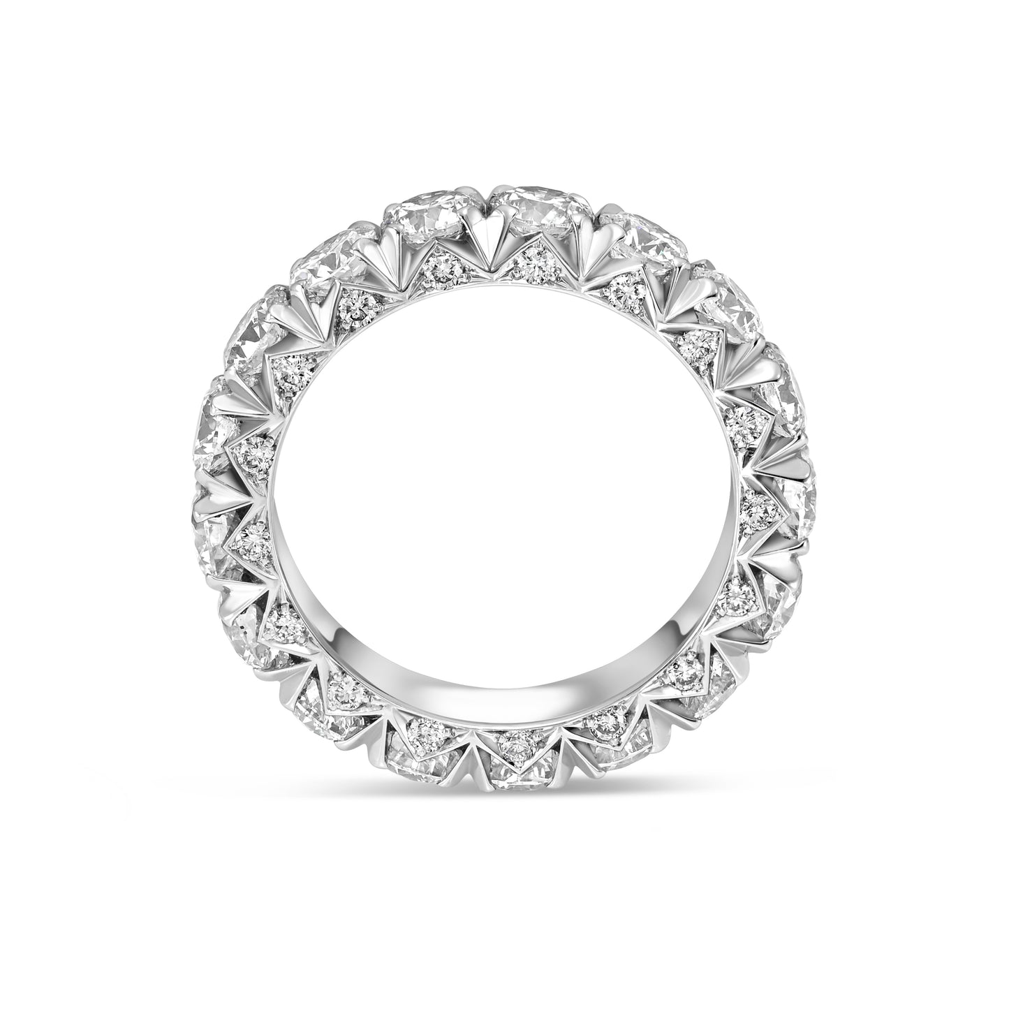 ff ss 14K White Gold Diamond Band