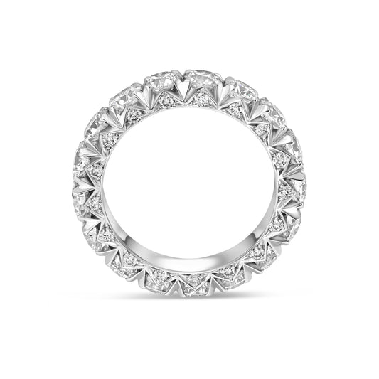 14K White Gold Diamond Band