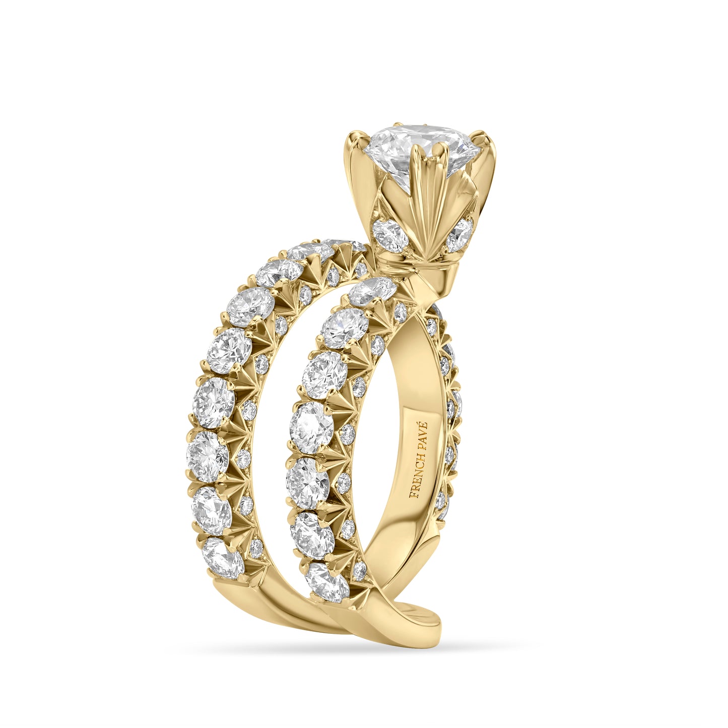 Luméa Grande Diamond Ring in Yellow Gold