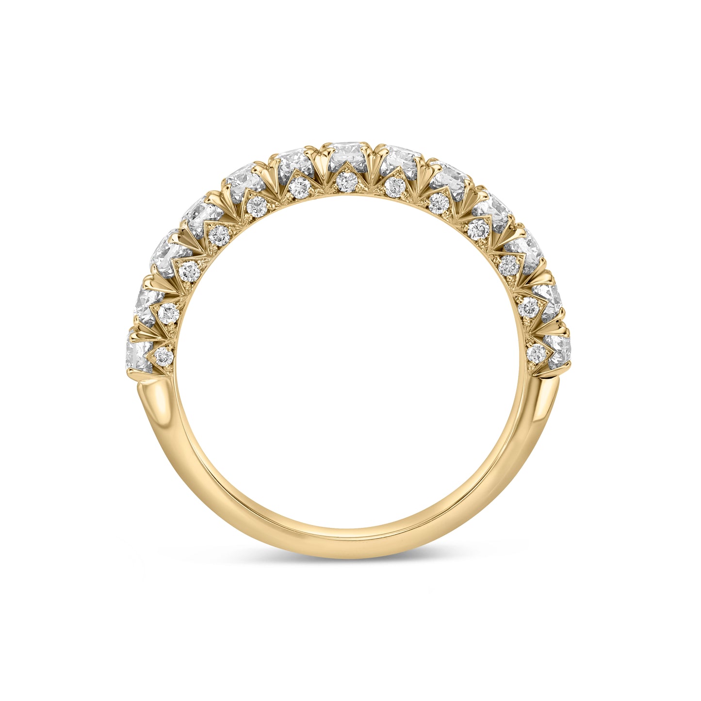 14K Yellow Gold Lab Diamond Band Ring – 0.96ct Total