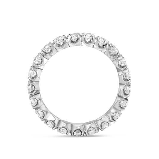 14K White Gold Diamond Band