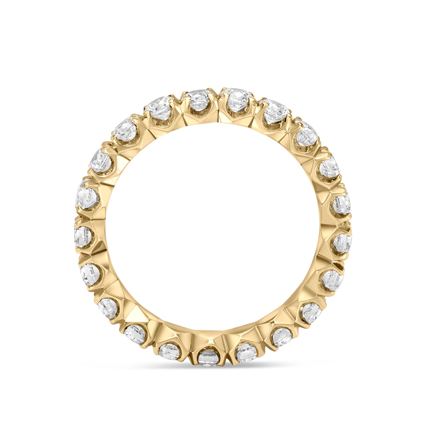 14K Yellow Gold Diamond Band – 1.53ct Lab-Grown Diamonds