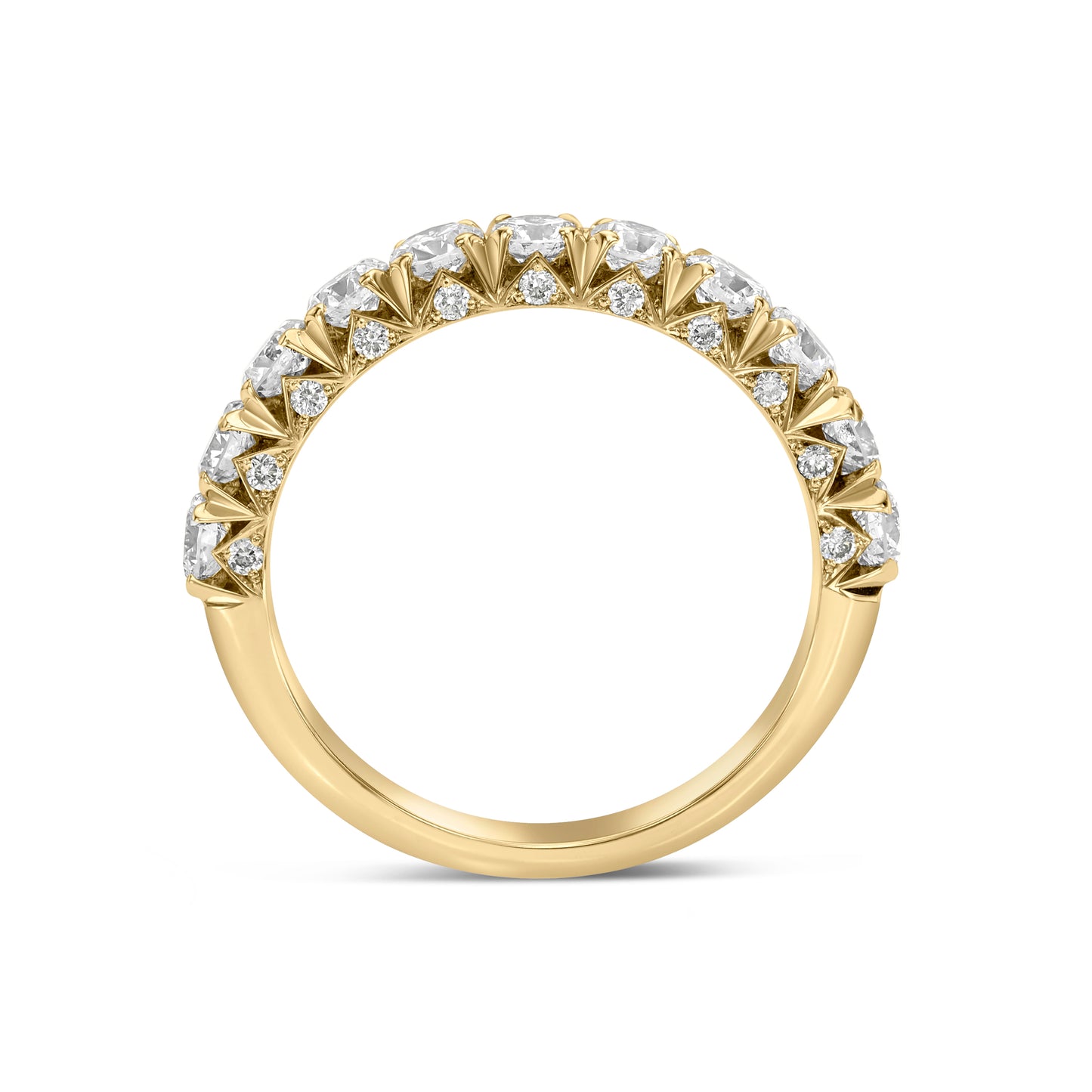 14K Yellow Gold Diamond Band – 1.38ct Lab-Grown Diamonds