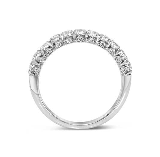 14K White Gold Diamond Band