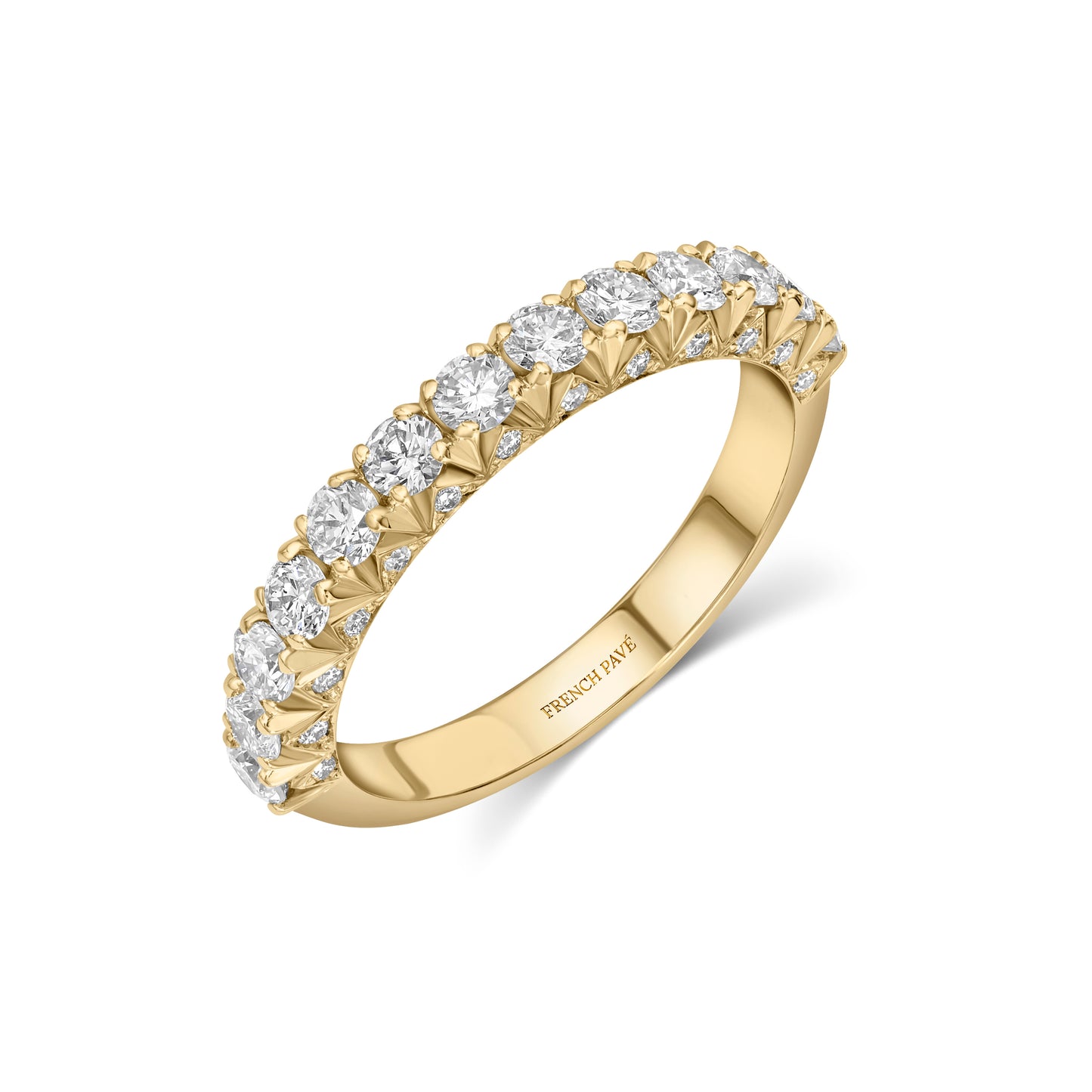 14K Yellow Gold Lab Diamond Band Ring