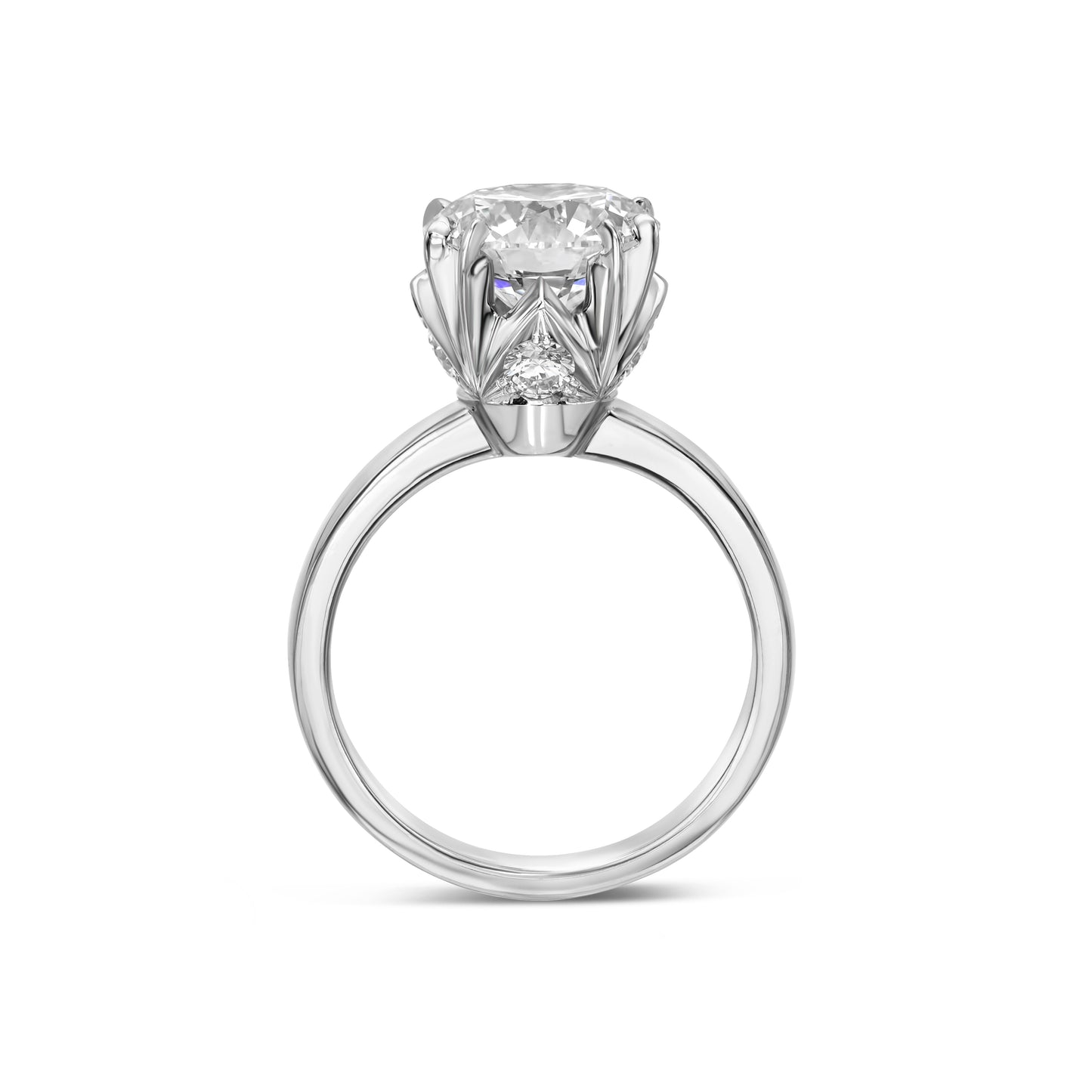 Solitaire Diamond Engagement Ring in White Gold