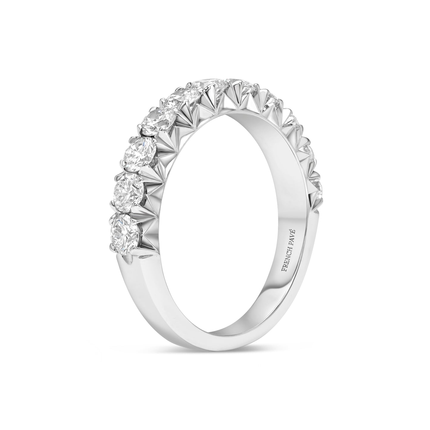 14K White Gold Diamond Band