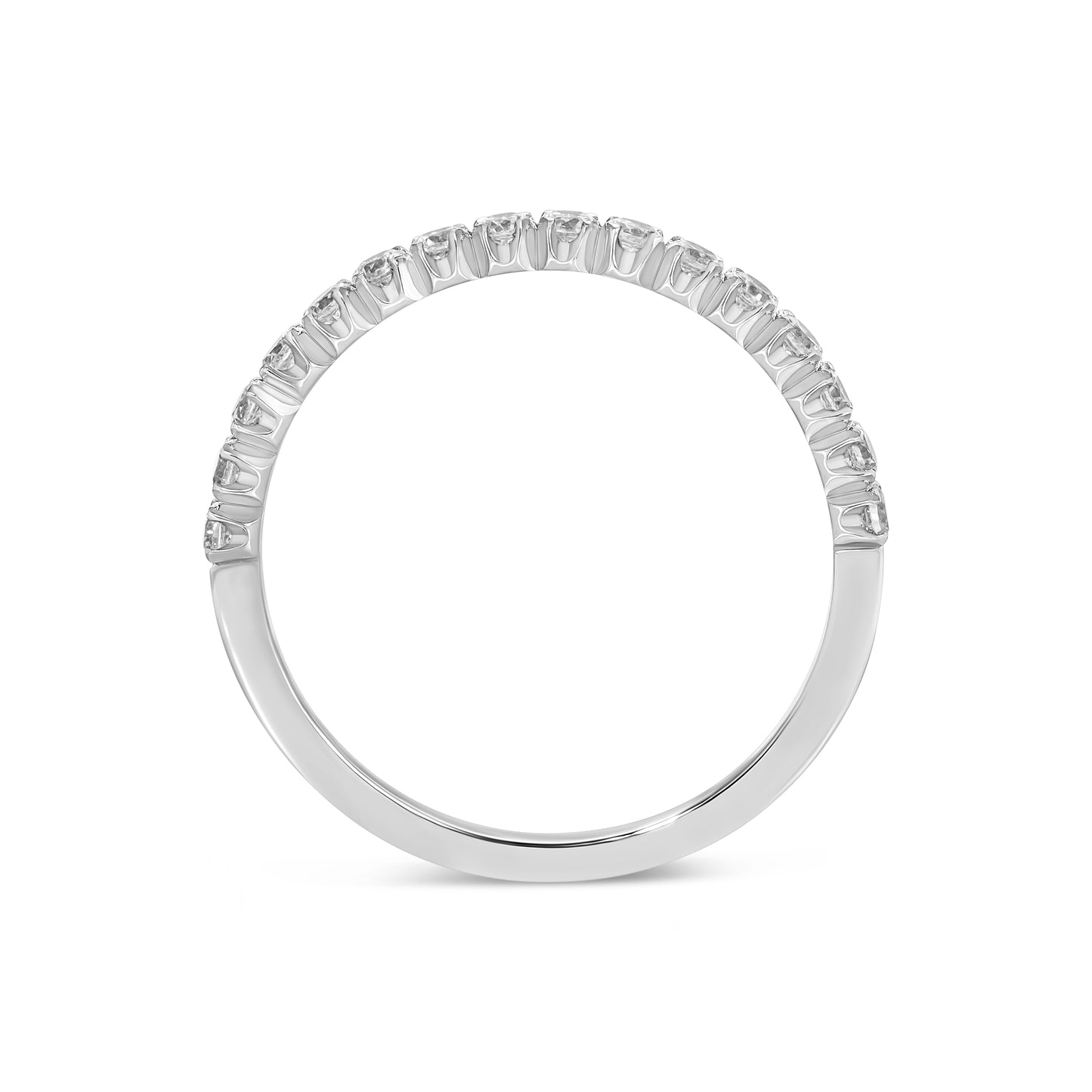 uu. 14K White Gold Diamond Band