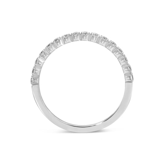 14K White Gold Diamond Band