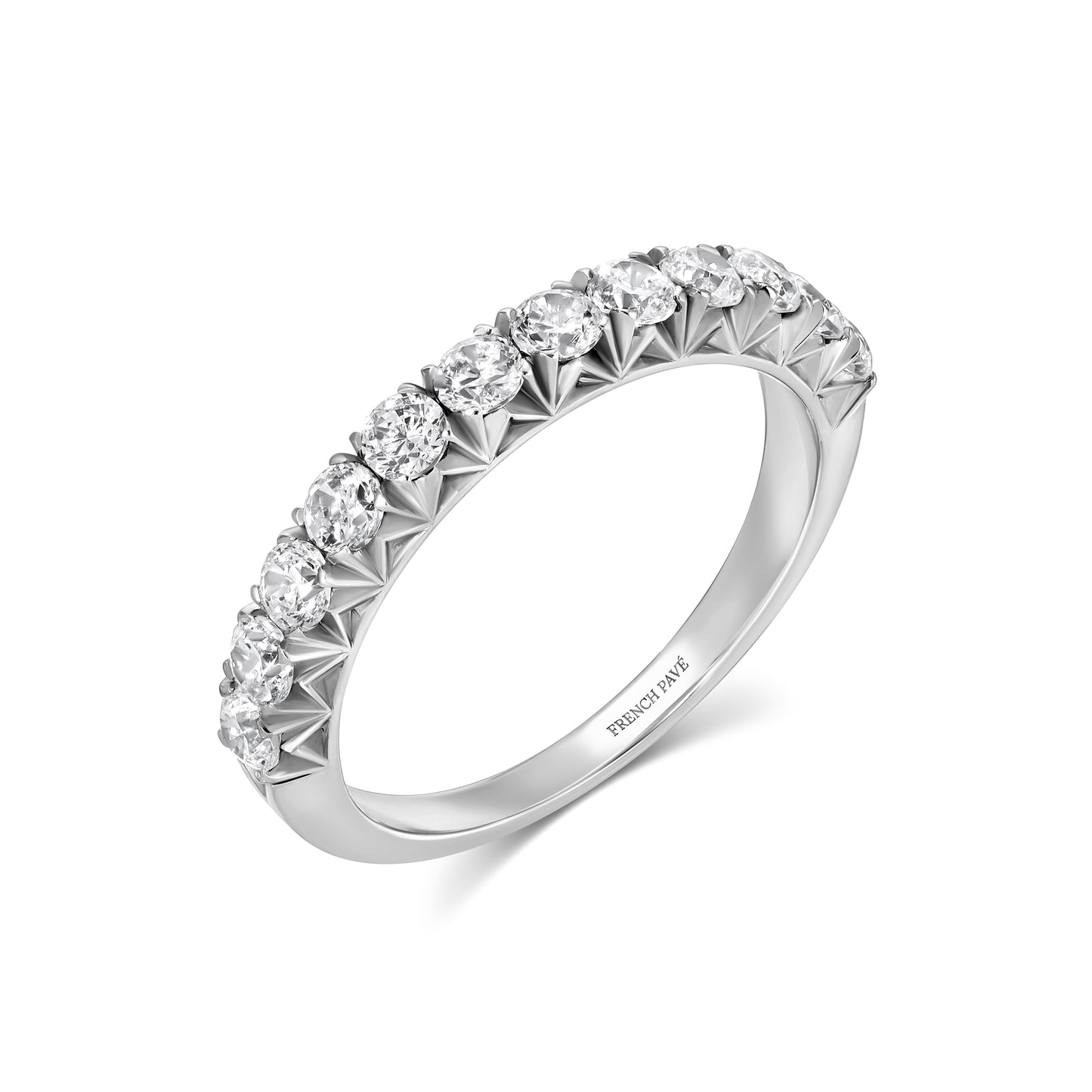 18K White Gold Diamond Band