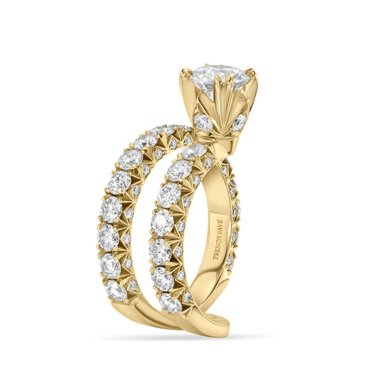 Luméa Grande Diamond Ring in Yellow Gold