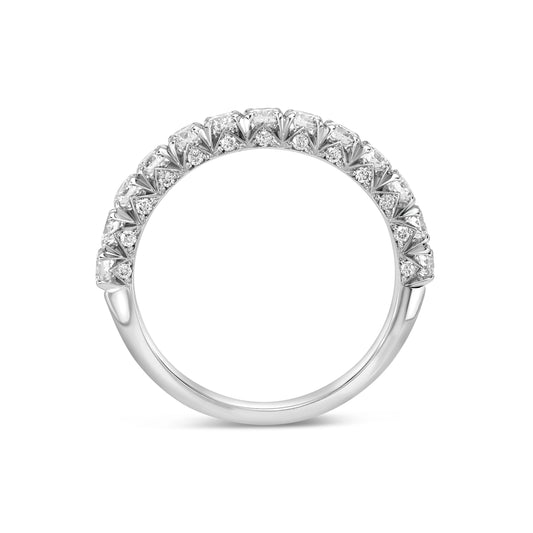 ff ssv14K White Gold Lab Diamond Band Ring – 0.96ct Total