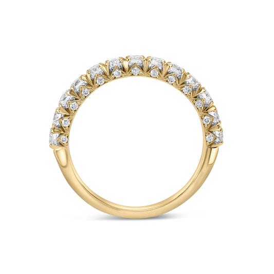 14K Yellow Gold Lab Diamond Band Ring – 0.96ct Total