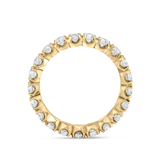 14K Yellow Gold Diamond Band – 1.53ct Lab-Grown Diamonds