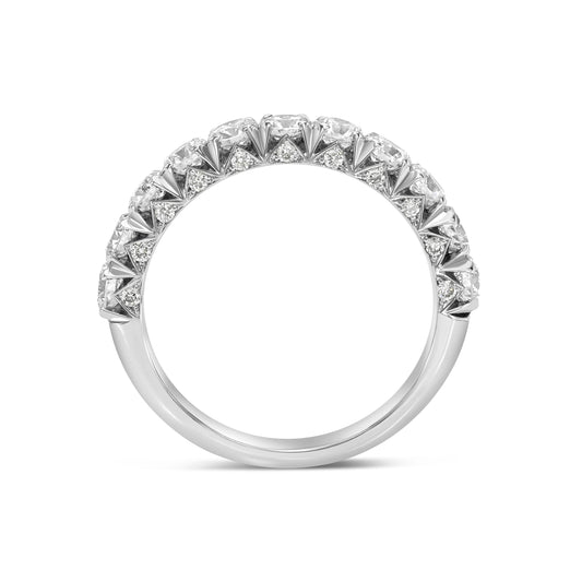 ff ss 14K White Gold Diamond Band – 1.38ct Lab-Grown Diamonds