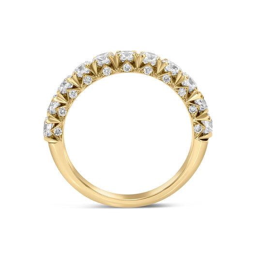 14K Yellow Gold Diamond Band – 1.38ct Lab-Grown Diamonds