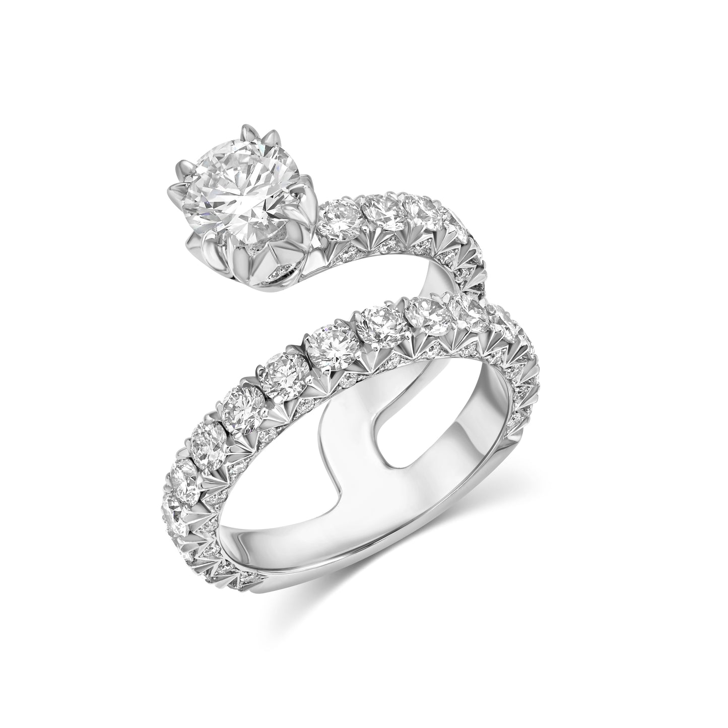 Luméa Grande Diamond Ring in White Gold