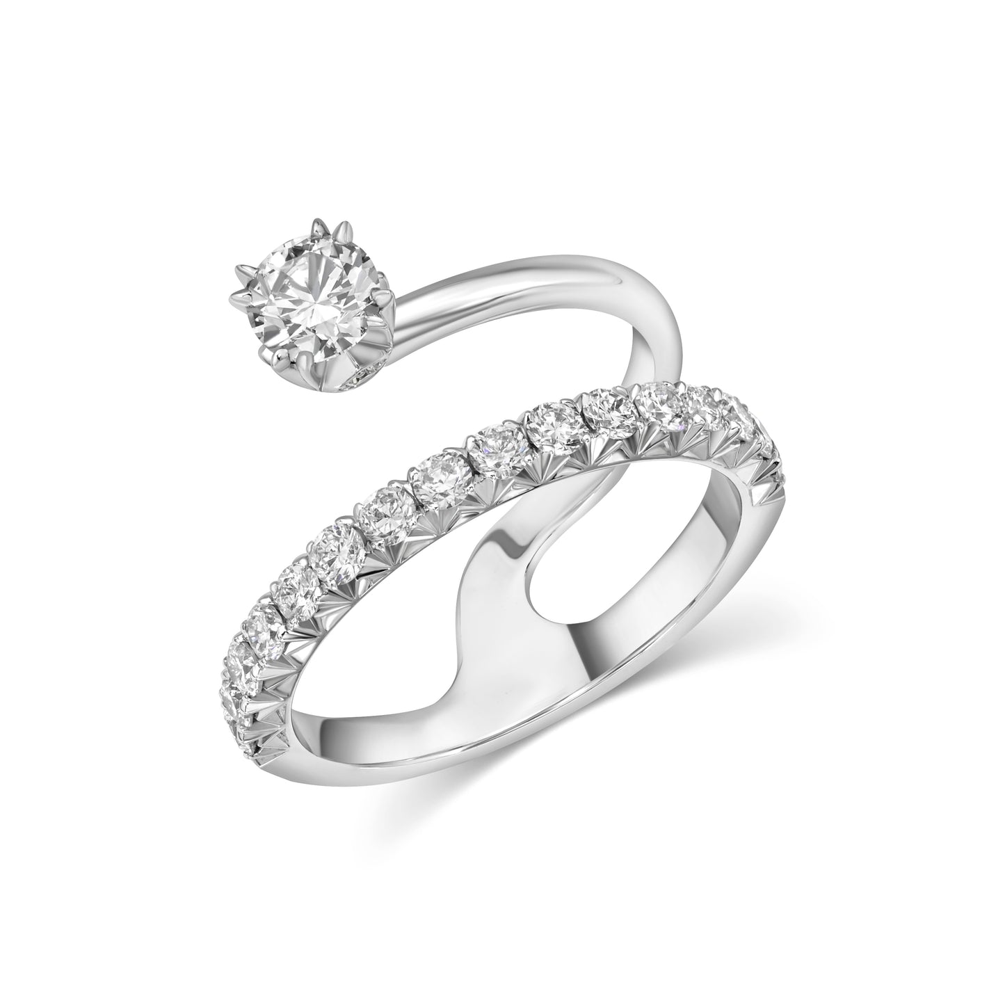 Luméa Petite Diamond Ring in White Gold
