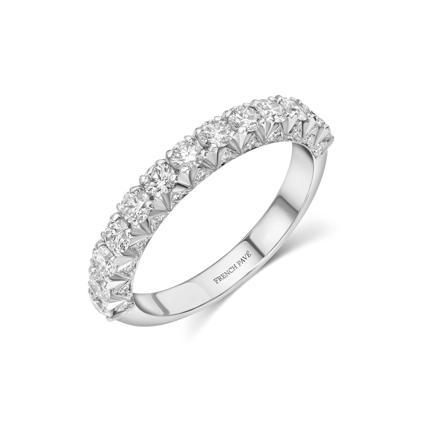 14K White Gold Lab Diamond Band Ring