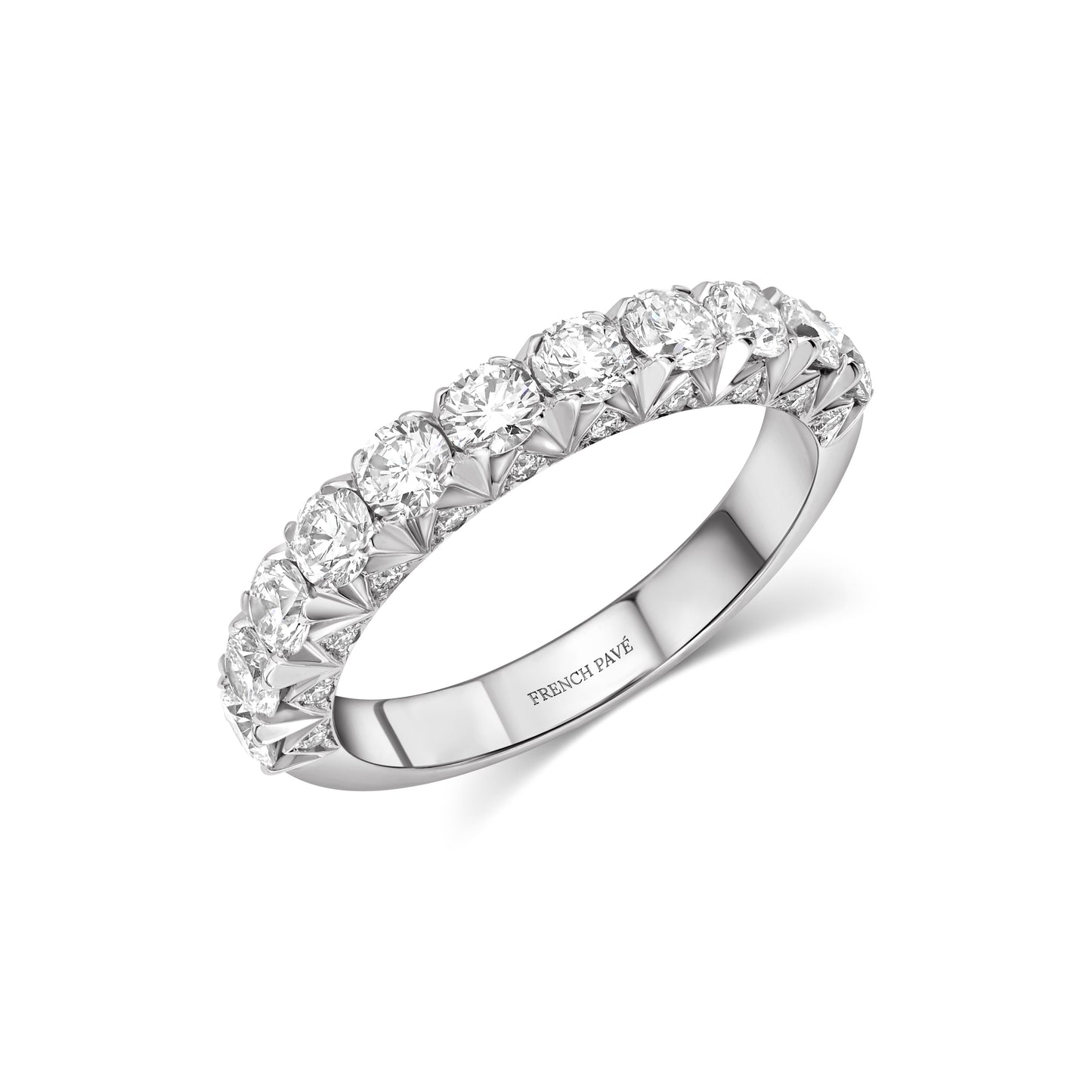 14K White Gold Diamond Band