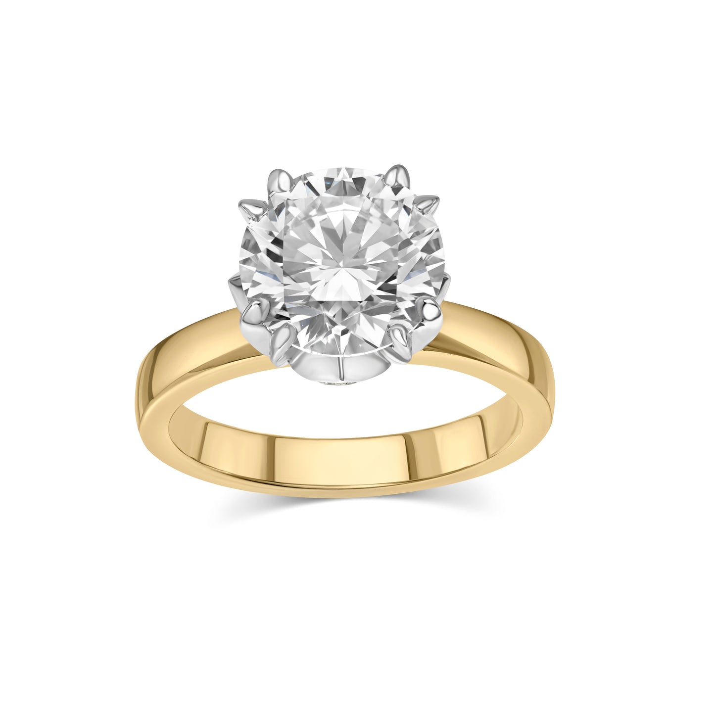 Solitaire Diamond Engagement Ring in Yellow Gold