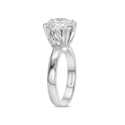 Solitaire Diamond Engagement Ring in White Gold