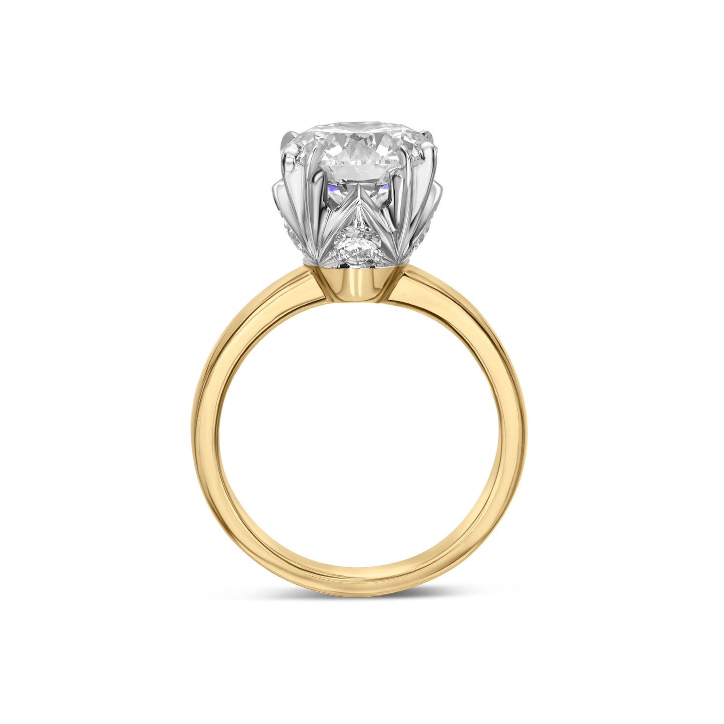 Solitaire Diamond Engagement Ring in Yellow Gold
