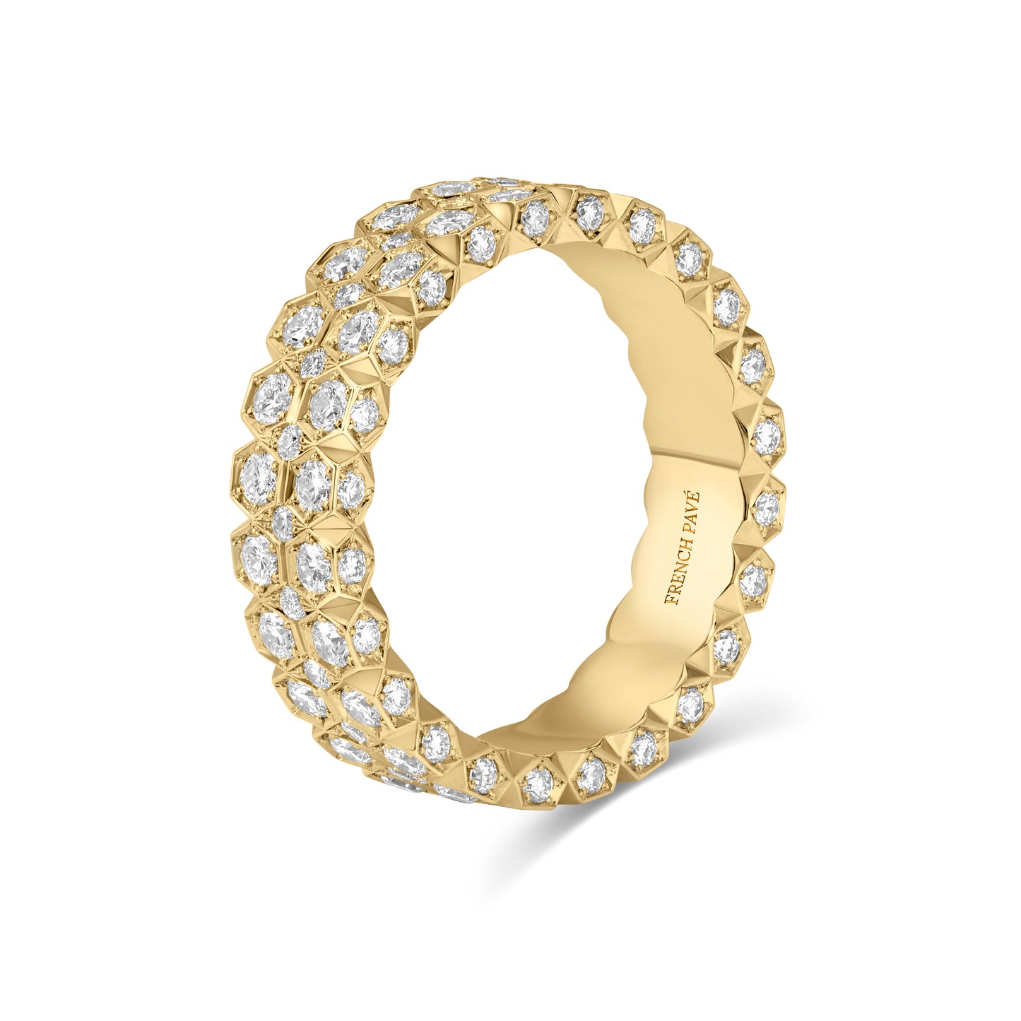 14K Yellow Gold Pavé Diamond Band