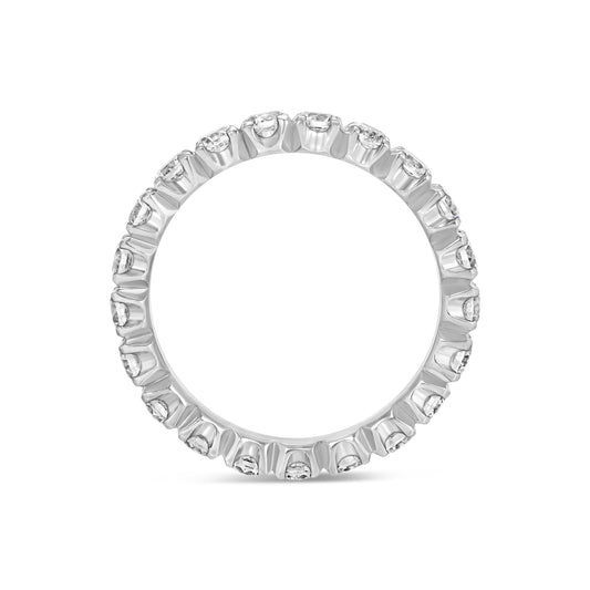 uu 14K White Gold Diamond Band