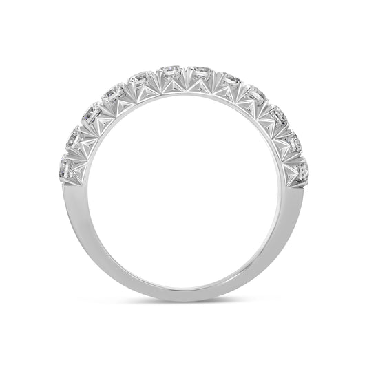 ff 18K White Gold Diamond Band
