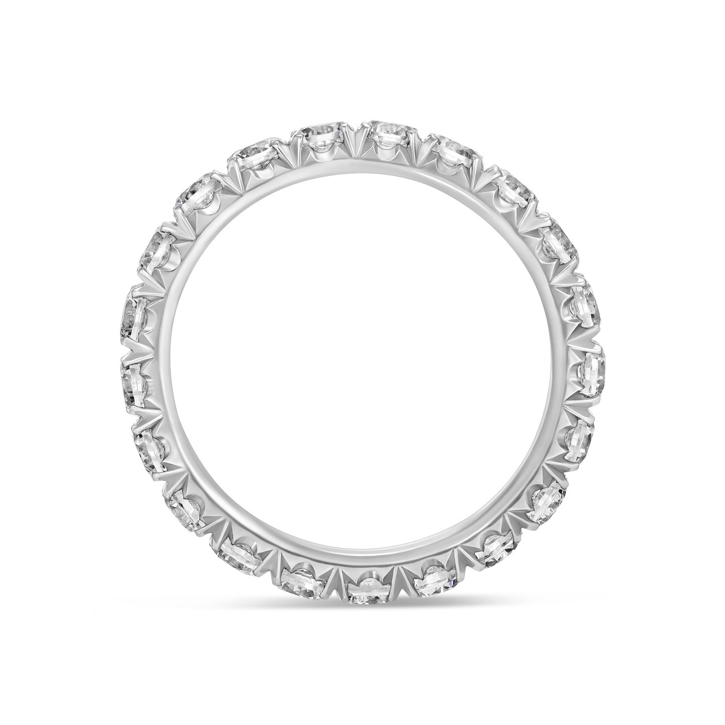 ff uu 14K White Gold Diamond Band