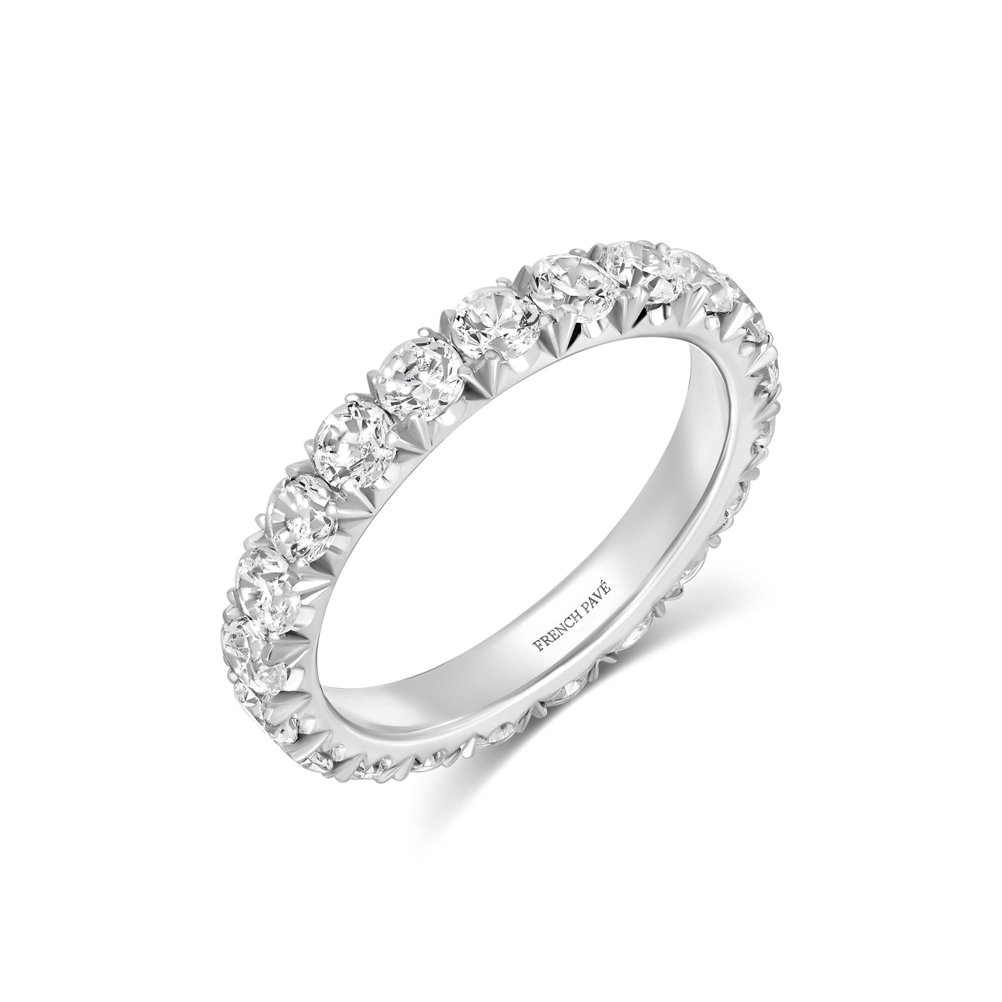14K White Gold Diamond Band
