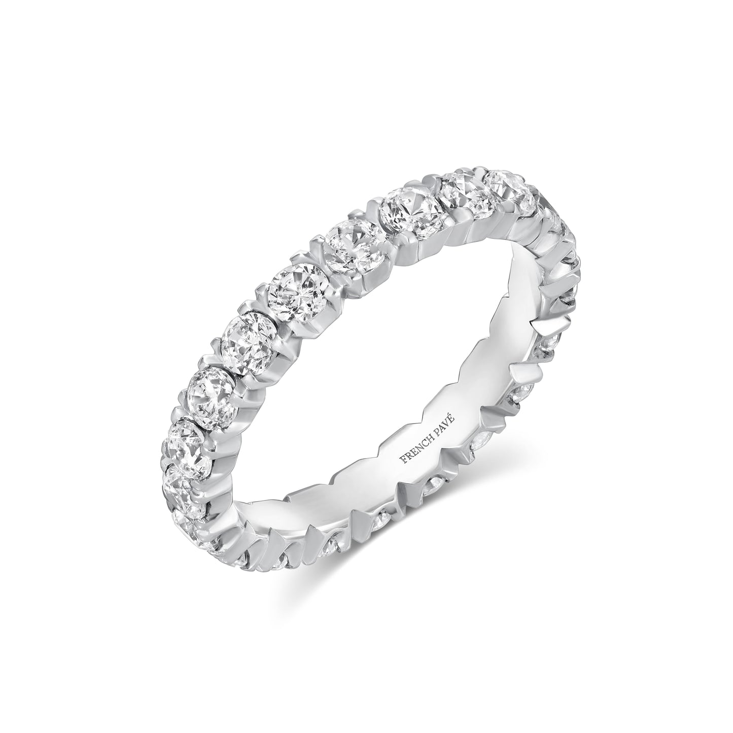 14K White Gold Diamond Band